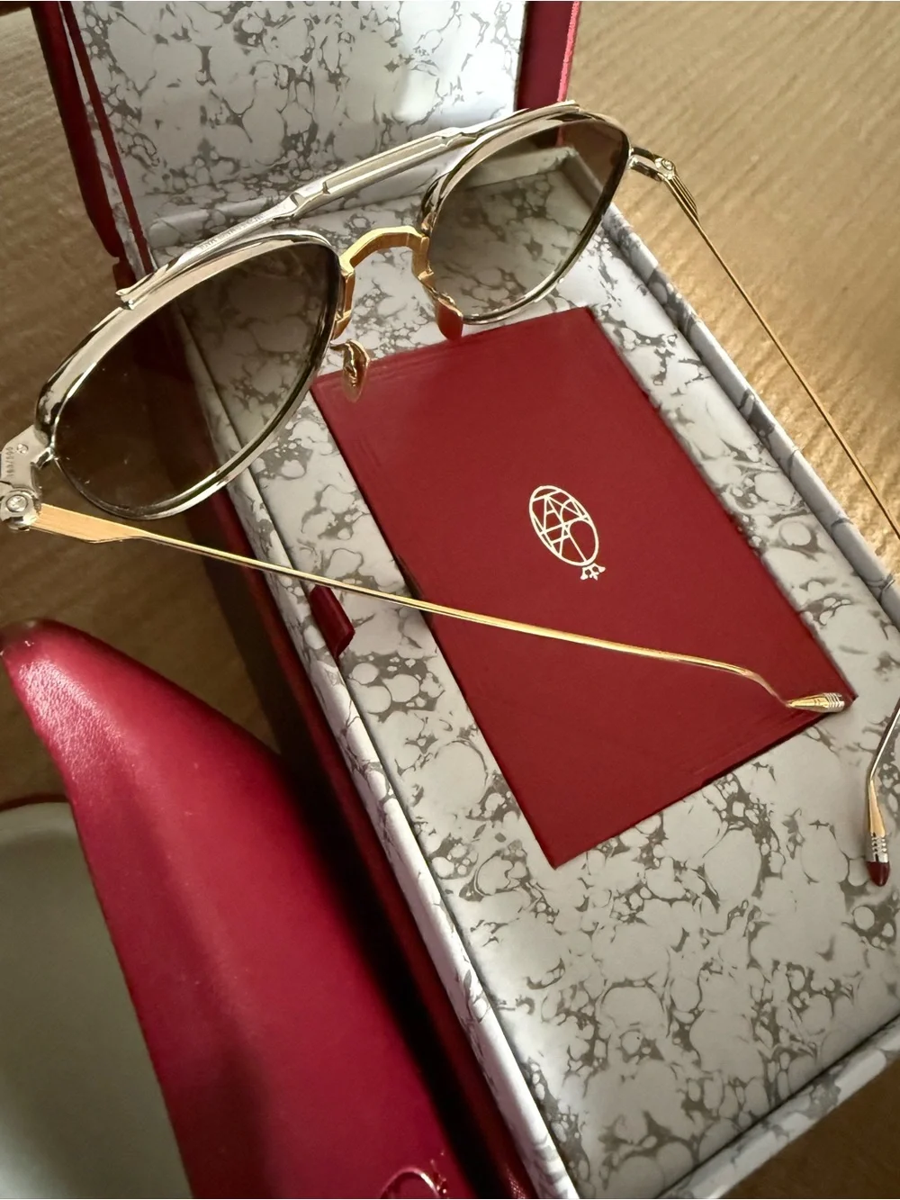 Jacques Marie Mage Flynn Sunglasses in Electrum